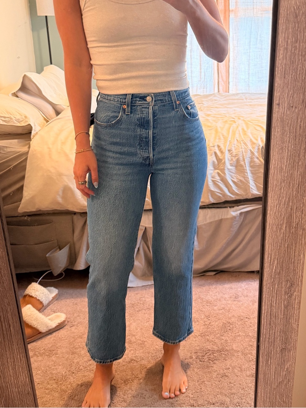 Levi’s rib cage straight ankle Jeans in Light Blue